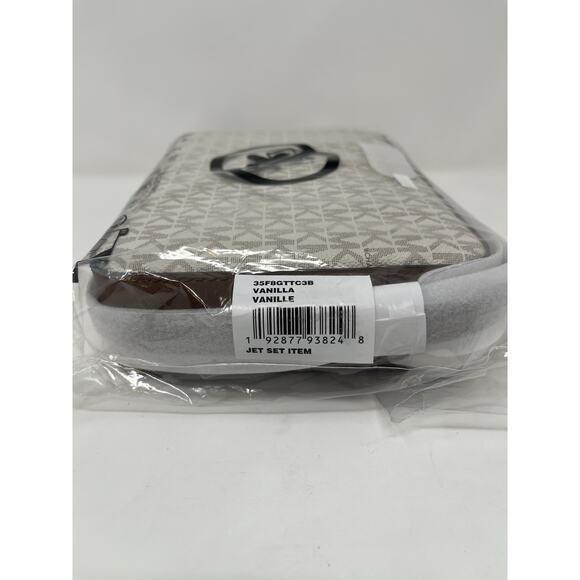 Michael Kors Jet Set Vanilla Large Logo Crossbody Bag NWT - Picture 8 of 8